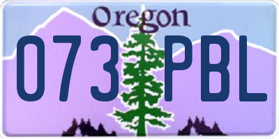 OR license plate 073PBL