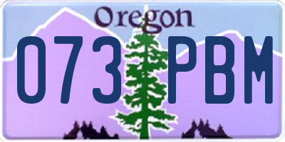 OR license plate 073PBM