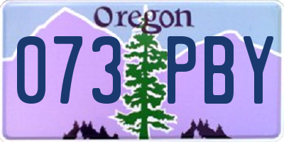 OR license plate 073PBY