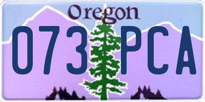 OR license plate 073PCA