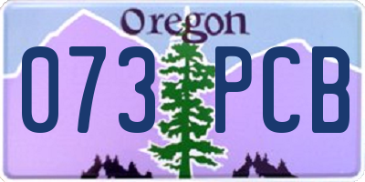 OR license plate 073PCB