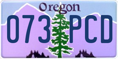 OR license plate 073PCD