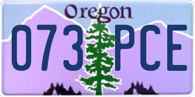 OR license plate 073PCE