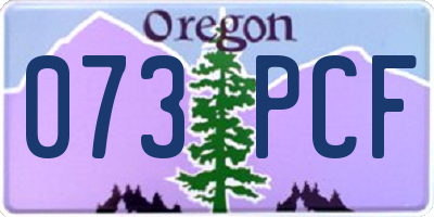 OR license plate 073PCF
