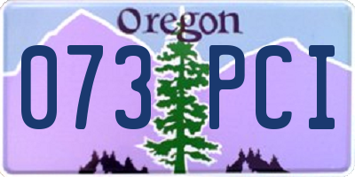 OR license plate 073PCI