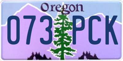 OR license plate 073PCK