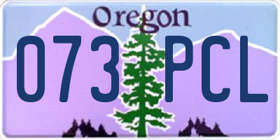 OR license plate 073PCL