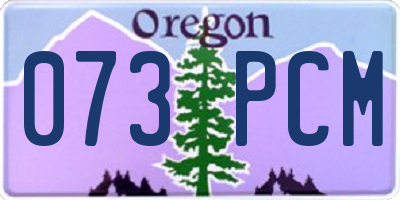OR license plate 073PCM