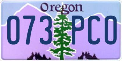 OR license plate 073PCO