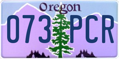 OR license plate 073PCR