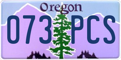 OR license plate 073PCS