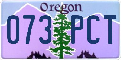 OR license plate 073PCT