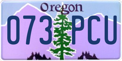 OR license plate 073PCU