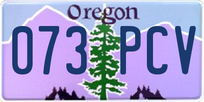 OR license plate 073PCV
