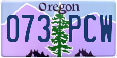 OR license plate 073PCW