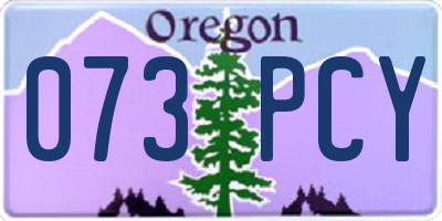 OR license plate 073PCY