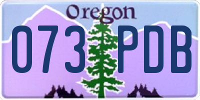 OR license plate 073PDB