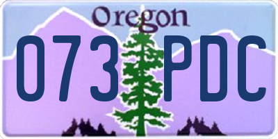 OR license plate 073PDC