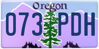 OR license plate 073PDH