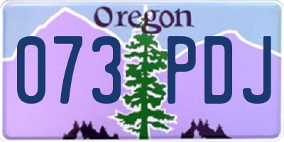 OR license plate 073PDJ