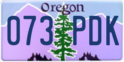 OR license plate 073PDK