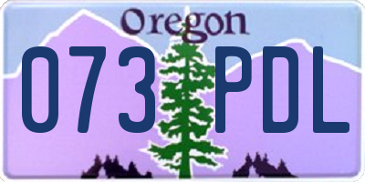 OR license plate 073PDL