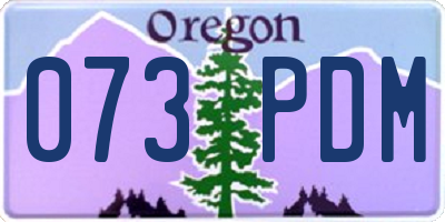 OR license plate 073PDM