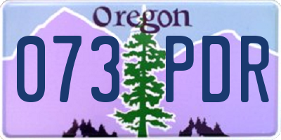 OR license plate 073PDR