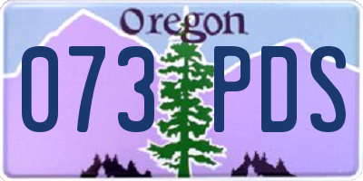 OR license plate 073PDS