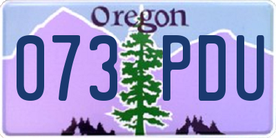 OR license plate 073PDU