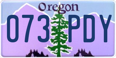 OR license plate 073PDY