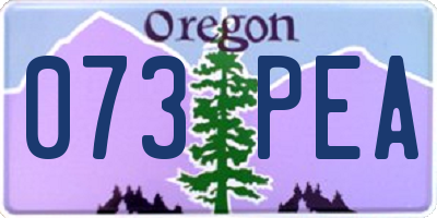 OR license plate 073PEA
