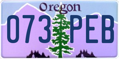 OR license plate 073PEB