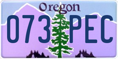 OR license plate 073PEC