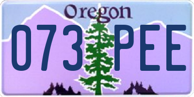OR license plate 073PEE