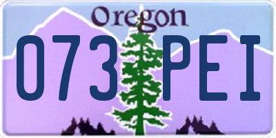 OR license plate 073PEI