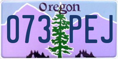 OR license plate 073PEJ