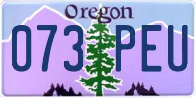 OR license plate 073PEU