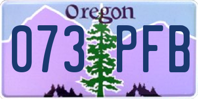OR license plate 073PFB