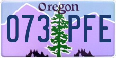 OR license plate 073PFE