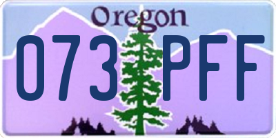 OR license plate 073PFF