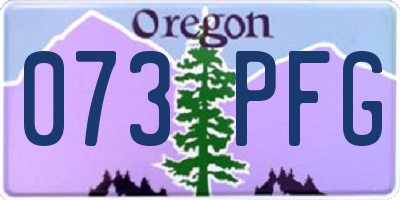 OR license plate 073PFG