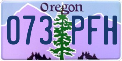 OR license plate 073PFH