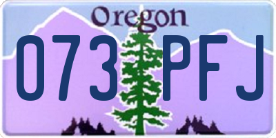 OR license plate 073PFJ