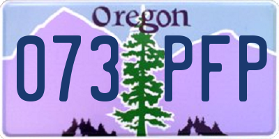 OR license plate 073PFP