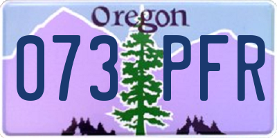 OR license plate 073PFR