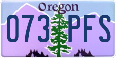 OR license plate 073PFS