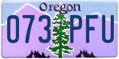 OR license plate 073PFU