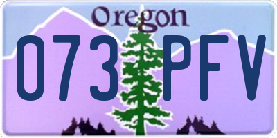 OR license plate 073PFV