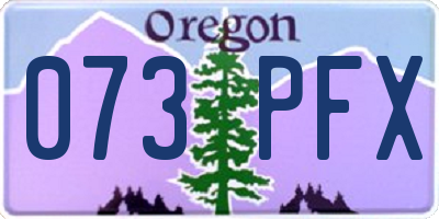OR license plate 073PFX